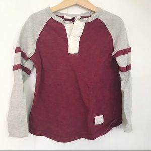 Gap | Maroon Henley w/ Contrasting Arms & Stripes